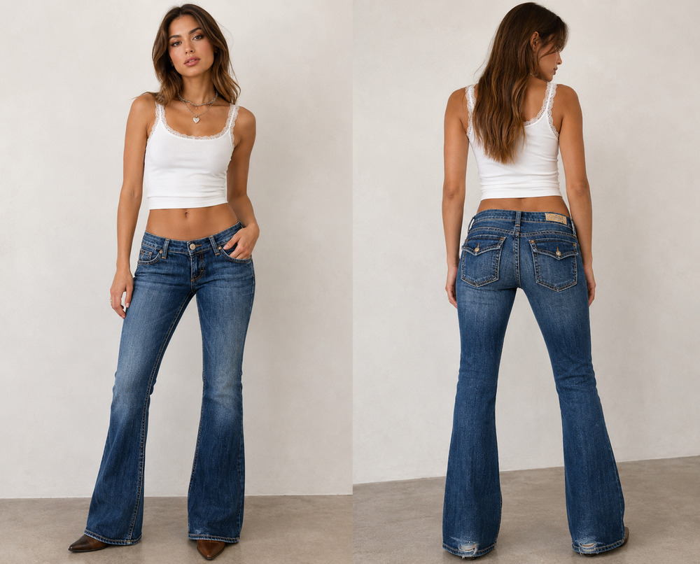 James Jeans Cured by Seun Low Rise Bootcut Jeans Women’s Size 27 Y2K